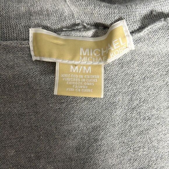 Michael Kors Women's SequinOpen Front Long Sleeve Gray Cardigan Size Medium - Picture 4 of 8